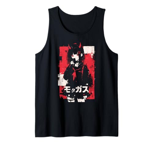 Goth Grunge Dämon Anime Girl Waifu Horror Alt-Ästhetik Tank Top von Alternative Vaporwave Gothic Sad Alt Grunge Woman