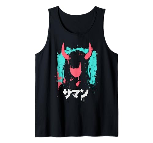 Goth Grunge Dämon Anime Girl Waifu Horror Alt-Ästhetik Tank Top von Alternative Vaporwave Gothic Sad Alt Grunge Woman