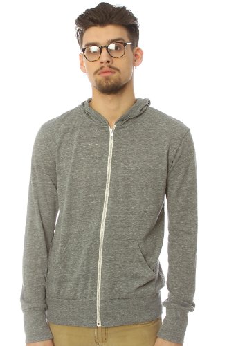 Alternative Herren Eco Zip Hoodie, Eco Grey, Large von Alternative