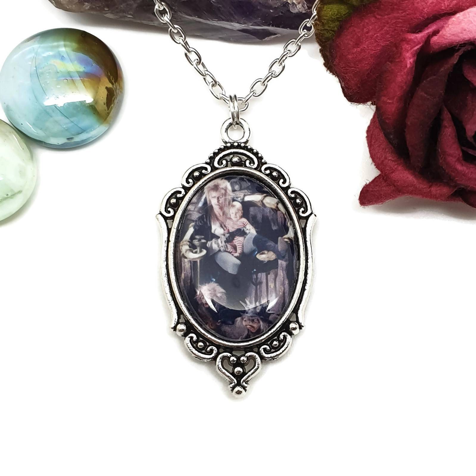 Labyrinth Goblin King Halskette Gothic Silberanhänger, David Bowie Labyrinth Goblin King Halskette Gothic Silberanhänger, David Bowie von AlternativeJewellery