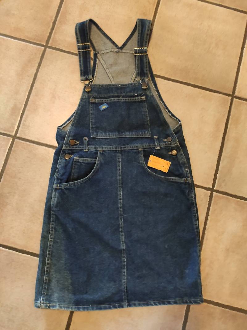 Jeans Latzrock Vintage Retro Sunset Blues 90Er Neuwertig Mit Etikett von AltesundRares