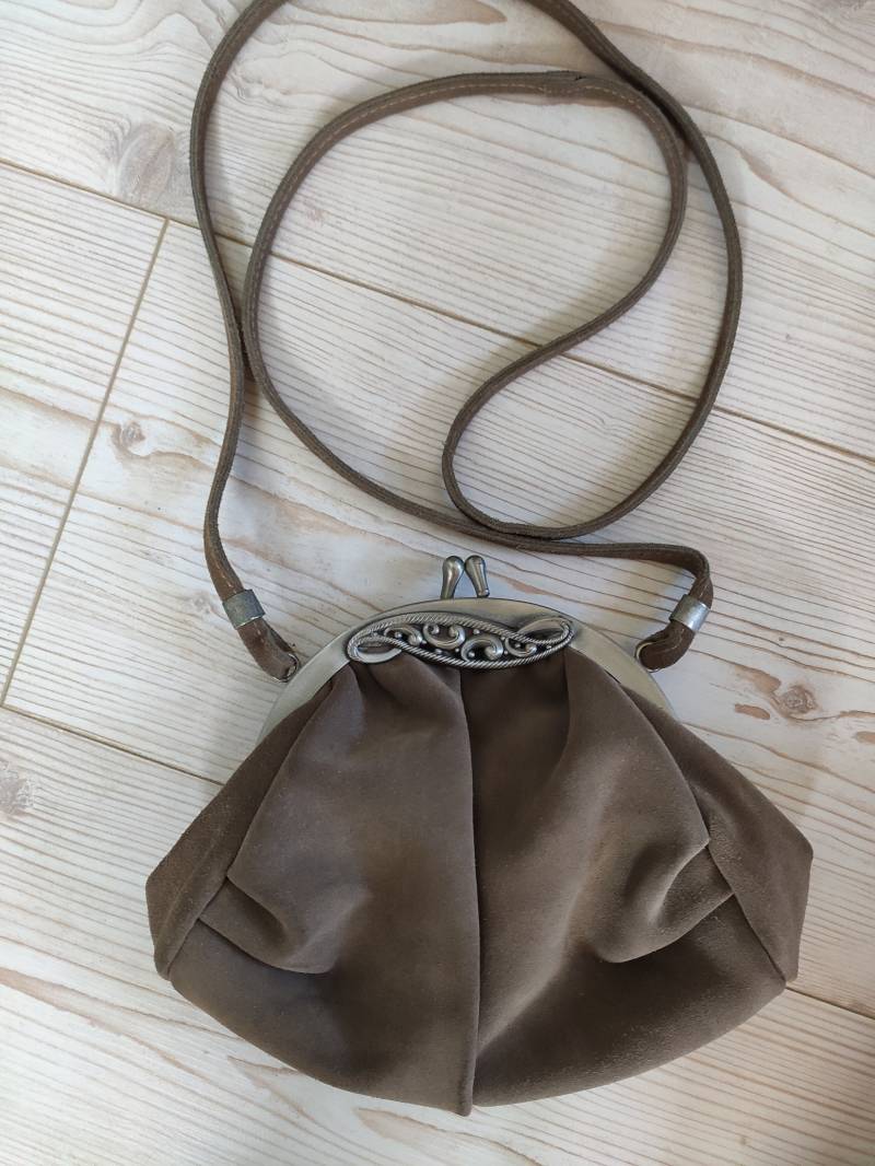 Umhängetasche Teufel Design Vintage Leder Made in Germany von AltesundRares