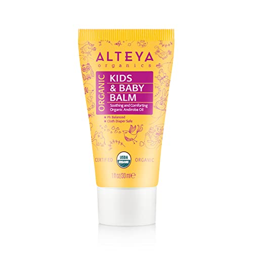 Alteya Organic Kids and Baby Balm 30 ml - USDA Certified Organic Award Winning Baby Skin Care Treatment with Bulgarian Rose Essential Oil - Healing and Protecting Sensitive Irritated Skin von Alteya