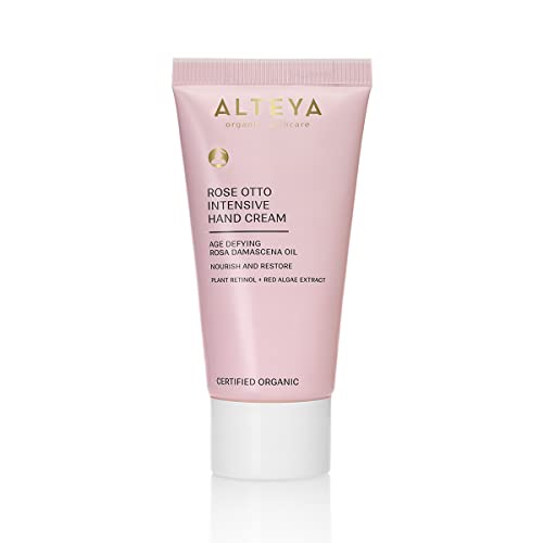 Alteya Organics Rose Otto Intensiv-Handcreme – NaTrue-zertifizierte Bio-Handhautbehandlungscreme mit Rosa Damascena-Öl – feuchtigkeitsspendend und reparierend – 30 ml von Alteya Organics