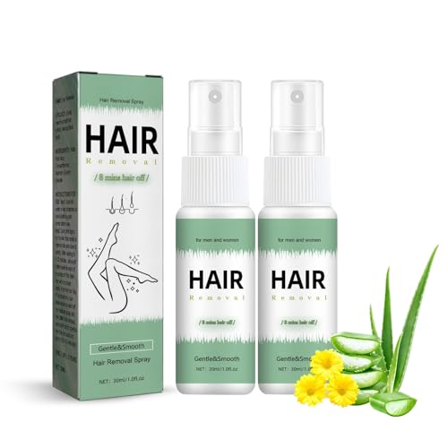 2 Stück Sanftes Haarentferner Spray, Schnelle Haarentfernung Unter den Achseln, an den Armen, Beinen und in der Bikinizone, Feuchtigkeitsspendend & Beruhigend Enthaarungsspray für Frauen und Männer von Altherona