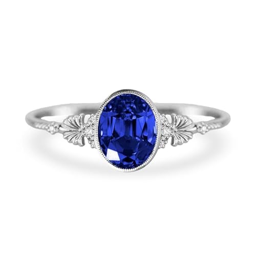 Althum 1,5 Karat Saphir Personalisierter Ring mit Moissanit 925er Sterlingsilber Ovaler September Saphir Geburtsstein Verlobungsringe Jahrestagsschmuck Geschenke für Frauen Althum 1,5 Karat Saphir Personalisierter Ring mit Moissanit 925er Sterlingsilber Ovaler September Saphir Geburtsstein Verlobungsringe Jahrestagsschmuck Geschenke für Frauen von Althum