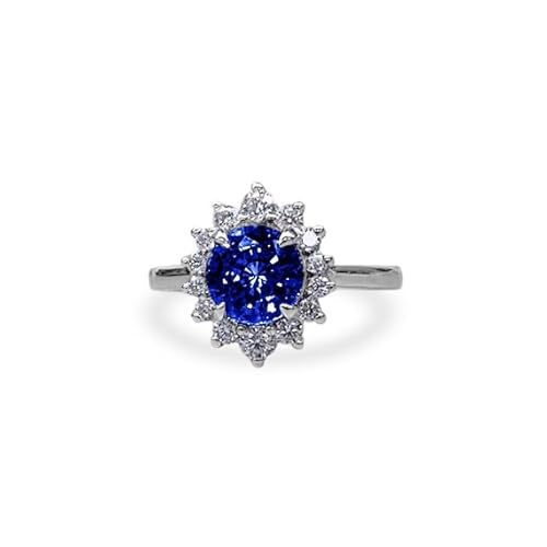 Althum 1 Karat Personalisierter Saphir Verlobungsring 925er Sterlingsilber Runder Saphir September Geburtsstein-Verlobungsring Jahrestagsschmuck Geschenk für Frauen Althum 1 Karat Personalisierter Saphir Verlobungsring 925er Sterlingsilber Runder Saphir September Geburtsstein-Verlobungsring Jahrestagsschmuck Geschenk für Frauen von Althum