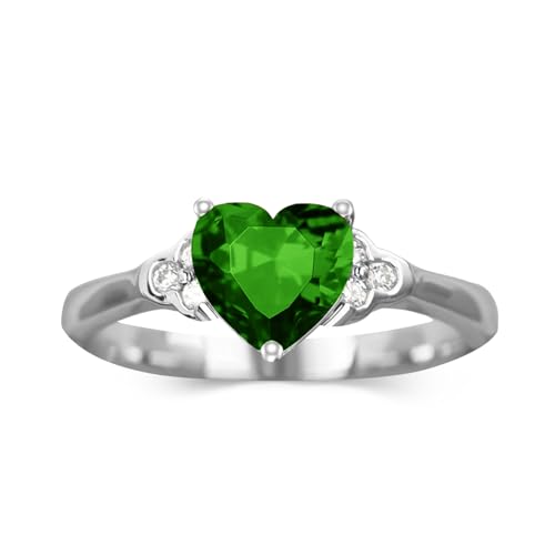 Althum 1 Karat Personalisierter Smaragd Verlobungsring 925er Sterlingsilber Smaragd Mai Geburtsstein-Verlobungsring mit Moissanit Schmuckgeschenk für Frauen Althum 1 Karat Personalisierter Smaragd Verlobungsring 925er Sterlingsilber Smaragd Mai Geburtsstein-Verlobungsring mit Moissanit Schmuckgeschenk für Frauen von Althum