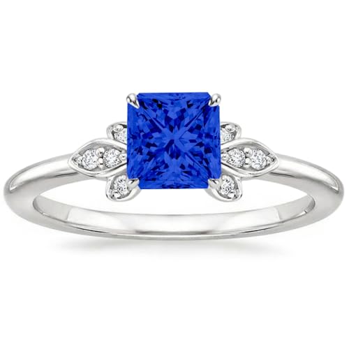 Althum 1 Karat Prinzessinnen-Saphir Personalisierter Ring mit Prinzessinnen-Saphir Geburtsstein September Verlobungsringe Jubiläumsgeschenk für Frauen. Althum 1 Karat Prinzessinnen-Saphir Personalisierter Ring mit Prinzessinnen-Saphir Geburtsstein September Verlobungsringe Jubiläumsgeschenk für Frauen. von Althum