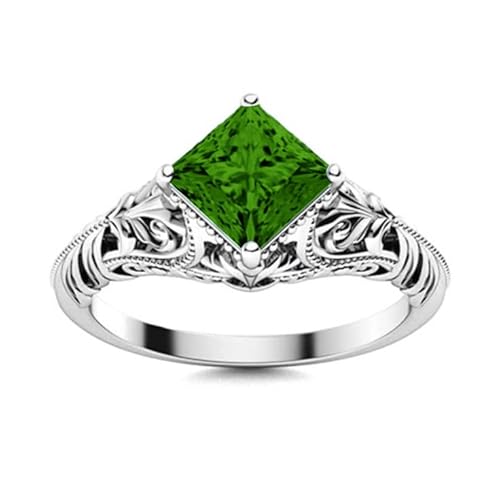 Althum 1CT Quadratschliff Smaragd Verlobungsring 925 Sterling Silber Mai Smaragd Geburtsstein Ring Jahrestag Schmuck Geschenk für Frauen Althum 1CT Quadratschliff Smaragd Verlobungsring 925 Sterling Silber Mai Smaragd Geburtsstein Ring Jahrestag Schmuck Geschenk für Frauen von Althum