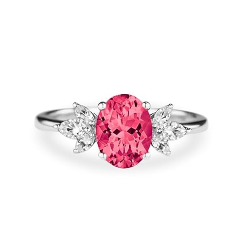 Althum Ruby Personalisierter Geburtssteinring mit Moissanit 925er Sterlingsilber Oval 6 x 8 mm Juli Ruby Geburtssteinen Verlobungsringe Schmuckgeschenke zum Jahrestag für Frauen Althum Ruby Personalisierter Geburtssteinring mit Moissanit 925er Sterlingsilber Oval 6 x 8 mm Juli Ruby Geburtssteinen Verlobungsringe Schmuckgeschenke zum Jahrestag für Frauen von Althum