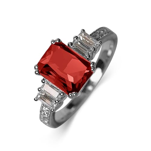 Althum Ruby Verlobungsringe mit 925er Sterlingsilber Prinzessschliff Juli Ruby Geburtssteinring Schmuck zum Muttertag Schmuck Geschenk für Frauen Althum Ruby Verlobungsringe mit 925er Sterlingsilber Prinzessschliff Juli Ruby Geburtssteinring Schmuck zum Muttertag Schmuck Geschenk für Frauen von Althum