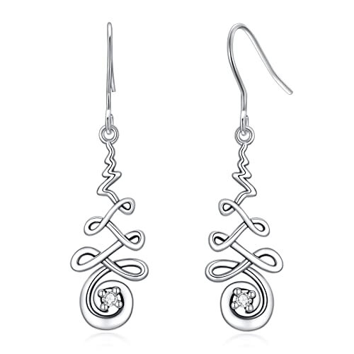 Infinity Ohrringe silber 925 hängend Damen Ohrringe Geschenke für Frauen Mutter hypoallergenen Modeschmuck mit Zirkonia Kristall von Althum