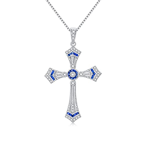 Althum Kreuz Halskette für Damen 925 Sterling Silber Kreuz Kette Anhänger für Damen Mädchen von Althum