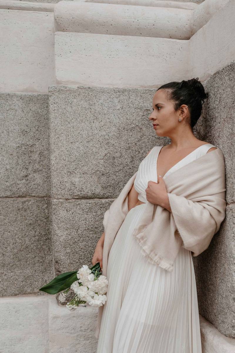 Hochzeit Wrap Beige Schal Alpaka Braut Perle Winter-Schal Stola Hochzeit Wrap Beige Schal Alpaka Braut Perle Winter-Schal Stola von Altitudeshawls