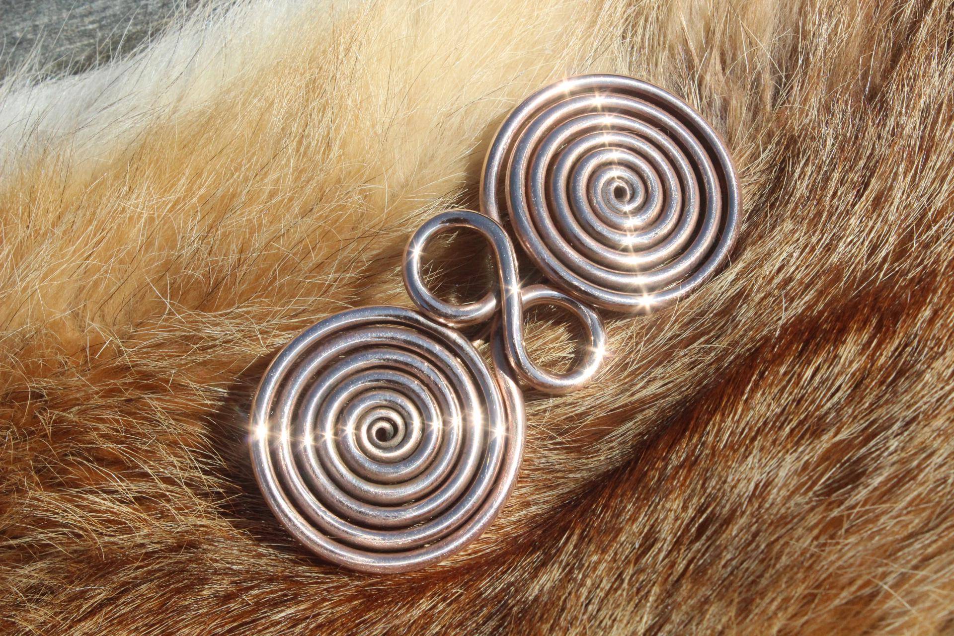 Brillenfibel Bronzezeit Reenactment 90 Mm Spiralfibel Kelten Hallstatt 9.-5. Jh.v.chr. Drahtbügelfibel Schleifenfibel Eh1 von Altmarkbronze