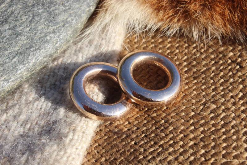 Bronzeringe 2 Stück Bronze 92/8 Gegossen Ringe 30/16 Schwere Bronzeperlen 0A von Altmarkbronze