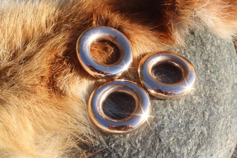 Bronzeringe 3 Stück Bronze 92/8 Gegossen Ringe 30/16 Schwere Bronzeperlen A von Altmarkbronze