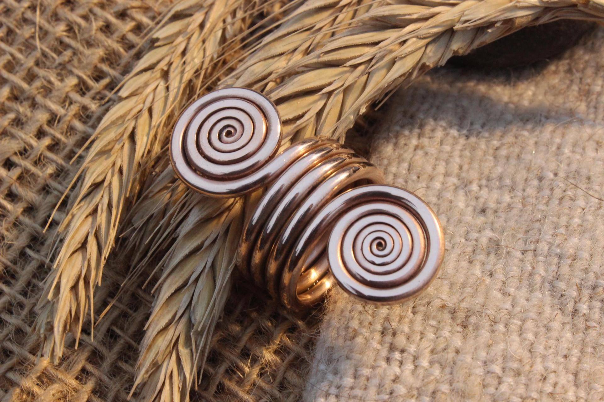 Fingerring Aus Bronze 19mm Bronzezeit - Eisenzeit Hallstattzeit Spiralschmuck Spiralring Db8 von Altmarkbronze