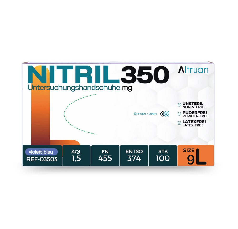 Altruan Nitril-Handschuhe ALTRUAN Nitrilhandschuhe 1000 Stück Dunkel Blau, Nitril350 Altruan Nitril-Handschuhe ALTRUAN Nitrilhandschuhe 1000 Stück Dunkel Blau, Nitril350 von Altruan