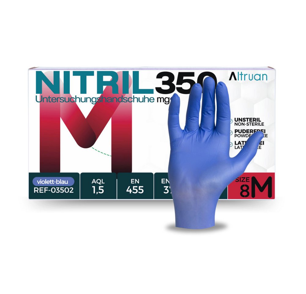 Altruan Nitril-Handschuhe ALTRUAN Nitrilhandschuhe 1000 Stück Dunkel Blau, Nitril350 Altruan Nitril-Handschuhe ALTRUAN Nitrilhandschuhe 1000 Stück Dunkel Blau, Nitril350 von Altruan