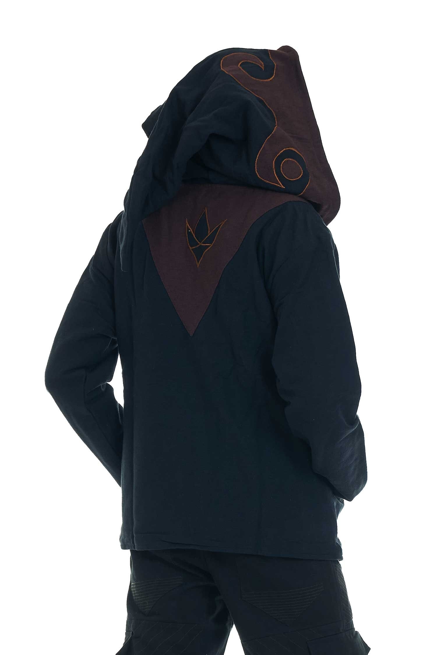 Herren Magier Hood Cosplay Jacke in Schwarz von AltshopUK