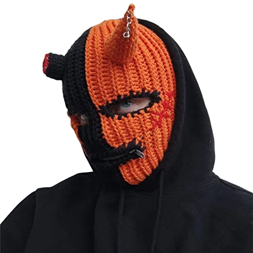 Altsuceser Strickmütze für den Winter, Hasenohren, süße Hasenohren, lange Ohren, Hut, Kaninchenohren, für Erwachsene, Kinder, Orange, Erwachsene von Altsuceser