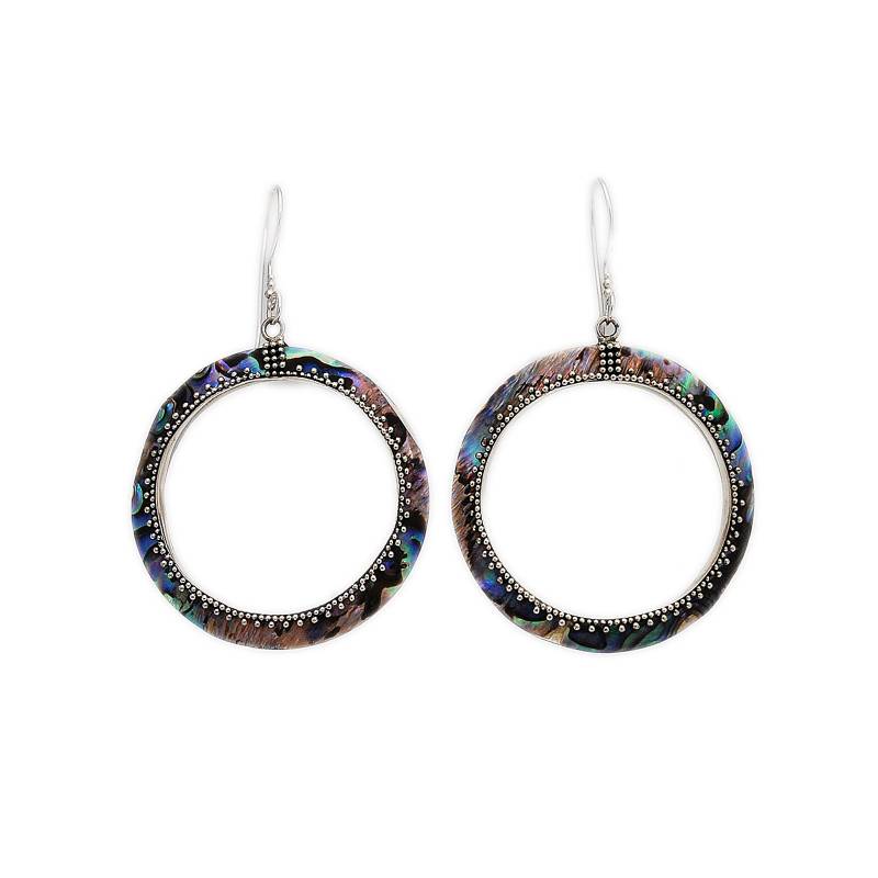 Abalone/Paua/925 Sterlingsilber Ohrhänger/Ohrringe/Ohrringe/Ohrhänger/Schlaufe/Schleife/Geschenk Für Sie/Ecl-Pi063 von AltumJewelry