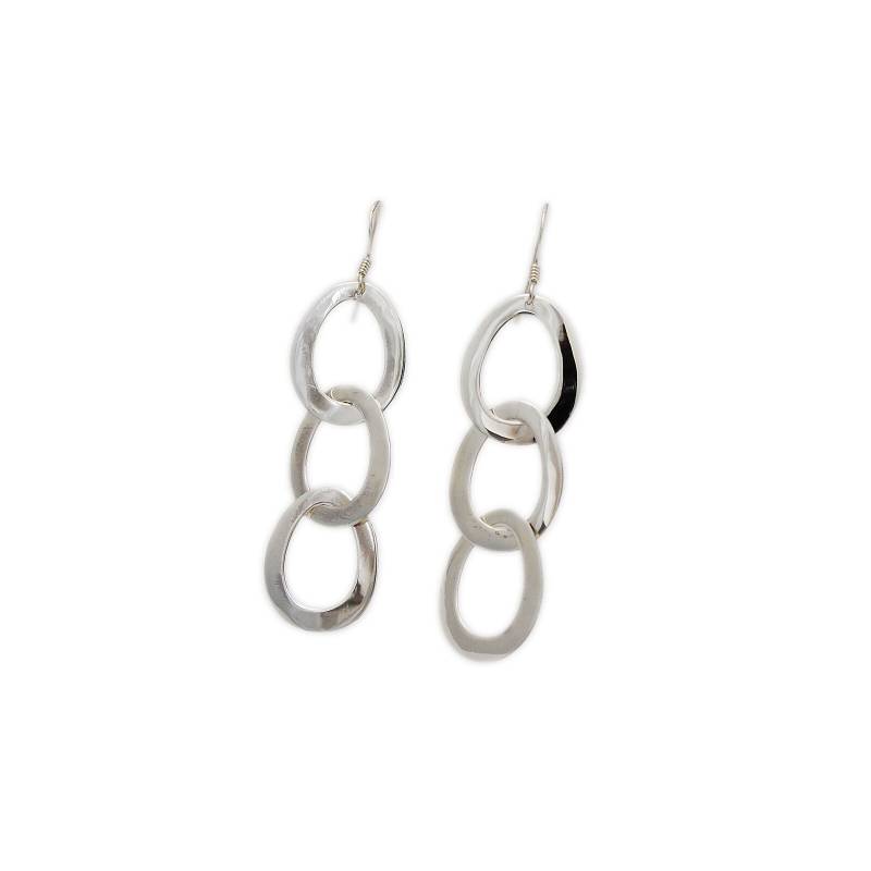 Dreifach Runde Schlaufe/925 Sterling Silber Ohrhänger/Ohrhaken/Ohrringe/Silber Ohrhänger/Boho/Hippie/Geschenk Für Sie/Ecl-Pi079 von AltumJewelry