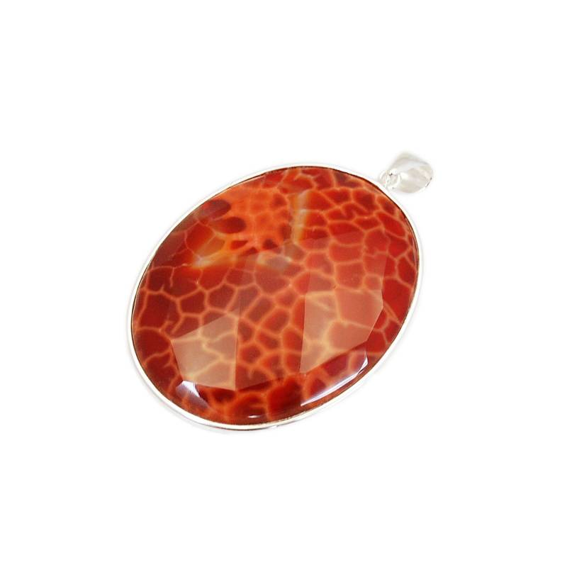 Karneol/Naturstein/Sard/Chalzedon/Dragonvein/925 Sterling Silber Anhänger/Silber Charm/Halskette/Geschenk Für Her/Ns-13 von AltumJewelry