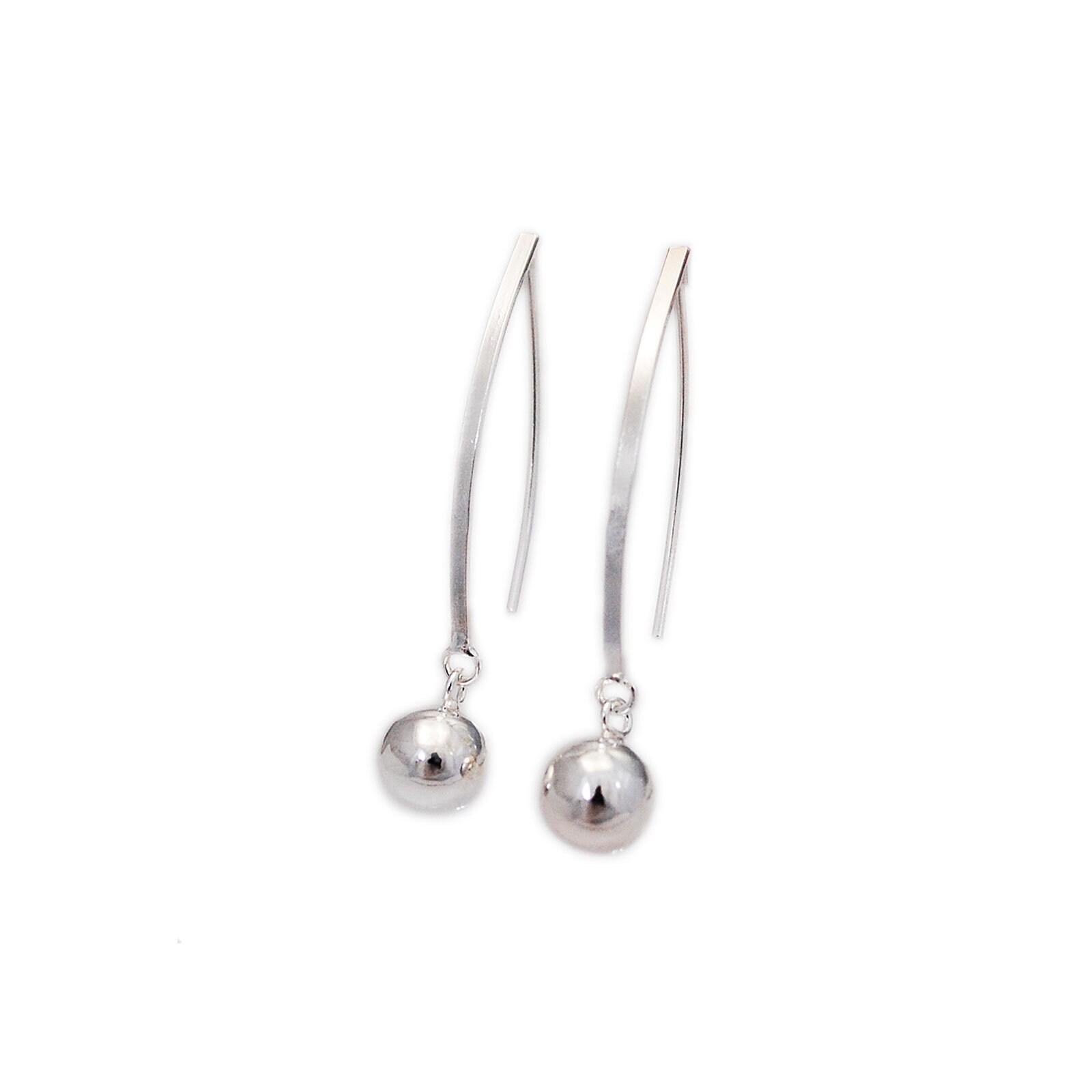 Kugel Tropfen/925 Sterling Silber Ohrhänger/Ohrhaken/Ohrringe/Silber Hängeohrringe/Boho/Geschenk Für Sie/Ecl-Pi088 von AltumJewelry