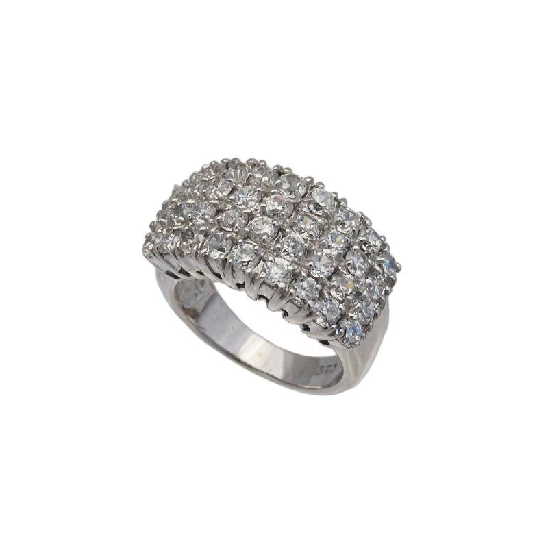 Silber Pave Ring/925 Sterling Ring/Weißer Zirkonia/Ring Für Sie/Geschenk Sie/Silberring/Damen/R-1467 von AltumJewelry