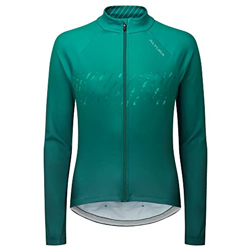 Altura Damen Airstream Langarm Thermo Reflective Radtrikot - Dunkelgrün - 14 von Altura