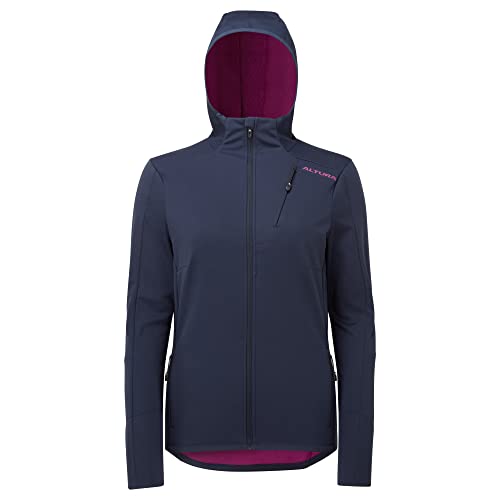 Altura Damen Cave Softshell Wasserabweisend Thermo-Radsport-Kapuzenpullover, Marineblau/Pink – 10 von Altura