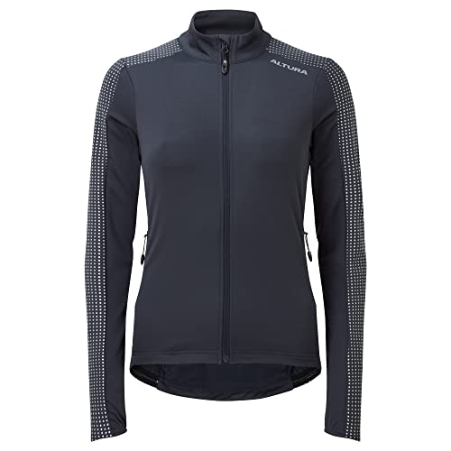 Altura Damen Nightvision Langarm Thermo-Radtrikot – Marineblau – 42 von Altura