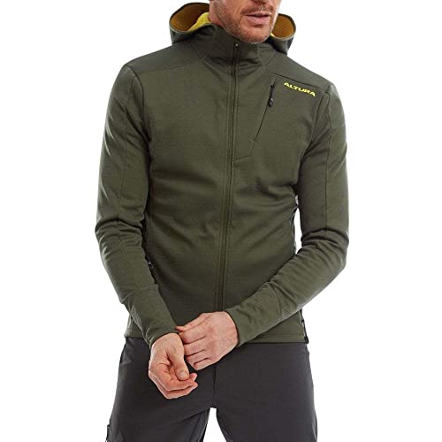 Altura Herren Cave Softshell Wasserabweisend Thermo-Radsport-Kapuzenpullover, Olivgrün – Größe XXL von Altura