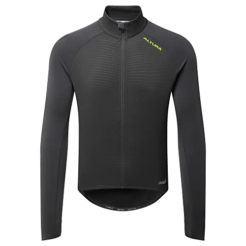 Altura Herren Icon Langarm Winddicht Reflektierendes Thermo-Radtrikot – Carbon – Größe L von Altura