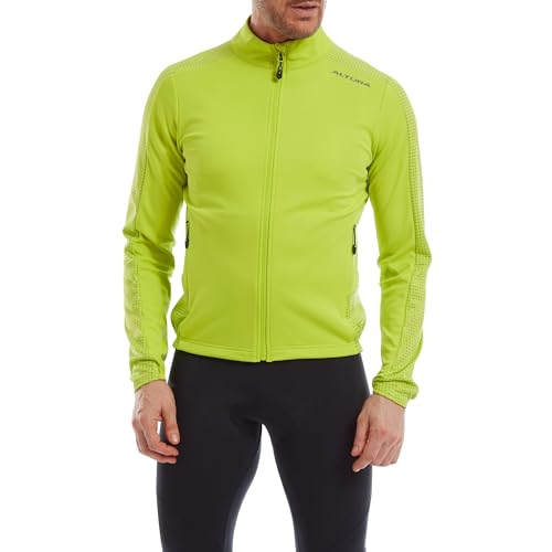 Altura Nightvision Herren Thermo-Radtrikot, langärmelig, reflektierend, Limettengrün – Größe M von Altura