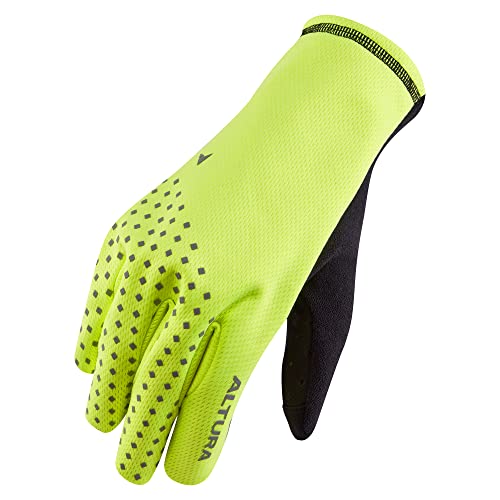 Altura Unisex Microfleece-Nachtsicht-Fahrradhandschuh, winddicht, Gelb – Größe M von Altura