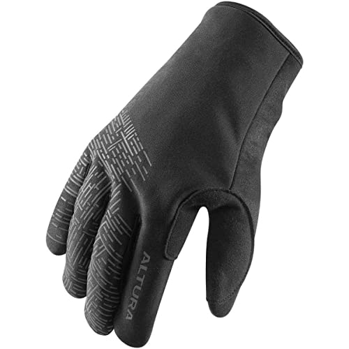 Altura Unisex Polartec Wasserdicht Reflektierend Fahrradhandschuhe - Schwarz - Größe L von Altura