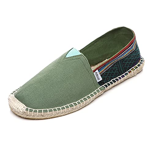 Altxic Bequeme Canvas Espadrilles mit Geschlossener Zehenpartie für Damen Grün 37 EU von Altxic