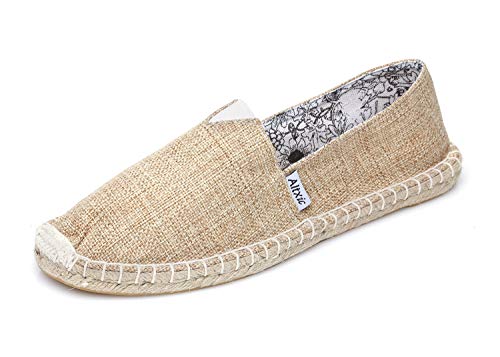 Altxic Damen Komfort Canvas Slip auf Espadrilles Flache Braun 38 EU von Altxic