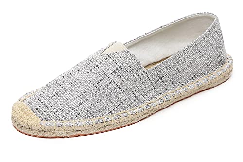Altxic Herren Comfort Canvas Slip auf Espadrilles Flat Gefloch Grau 45 EU von Altxic