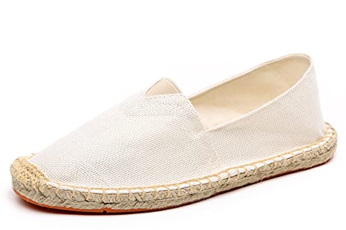 Altxic Herren Comfort Canvas Slip auf Espadrilles Flat Size 44 EU Gefloch Beige von Altxic