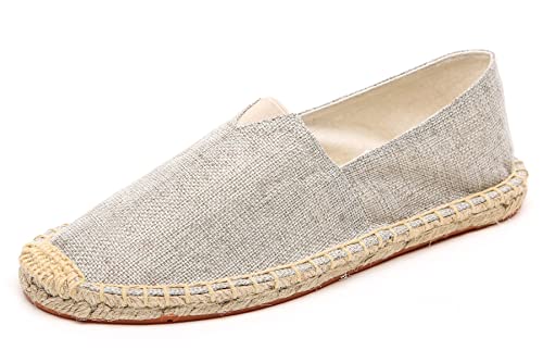 Altxic Herren Comfort Canvas Slip auf Espadrilles Flat Size 44 EU Leicht Grau von Altxic