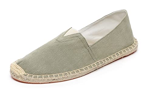 Altxic Herren Comfort Canvas Slip auf Espadrilles Flat Size 45 EU Reines Grün von Altxic