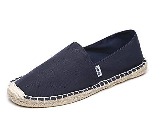 Altxic Herren Komfort Canvas Slip auf Espadrilles Flache Reines Blau 45 EU von Altxic