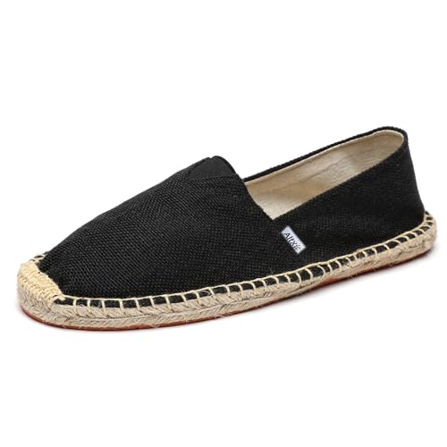Altxic Herren Komfort Canvas Slip on auf Espadrilles Flache Dunkelschwarz 41 EU Altxic Herren Komfort Canvas Slip on auf Espadrilles Flache Dunkelschwarz 41 EU von Altxic