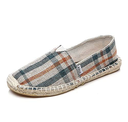 Altxic Lässige Bequeme Leinen Espadrilles Flach für Herren Leinen Beige 44 EU von Altxic