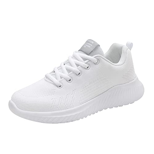 Damen Casual Sportschuhe Atmungsaktiv Mesh Leicht Joggingschuhe Fashion Sport Shoes Leichtgewichts Walkingschuhe Sneaker Große Größe Flache Freizeitschuhe Hallenschuhe Running von Alueeu